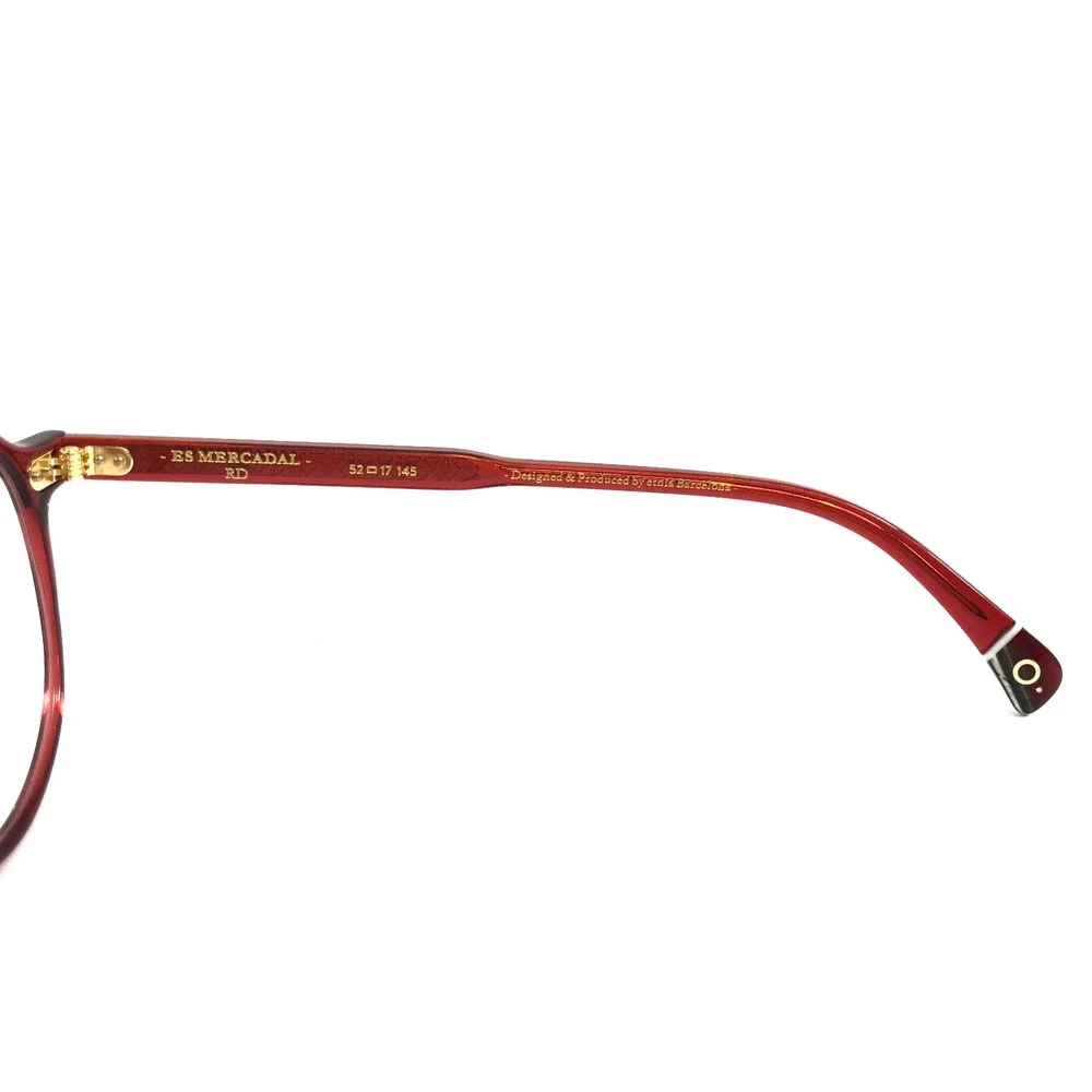 Etnia Barcelona Eyeglasses Frames ES MERCADAL RD Red Clear Aviators 52-17-145